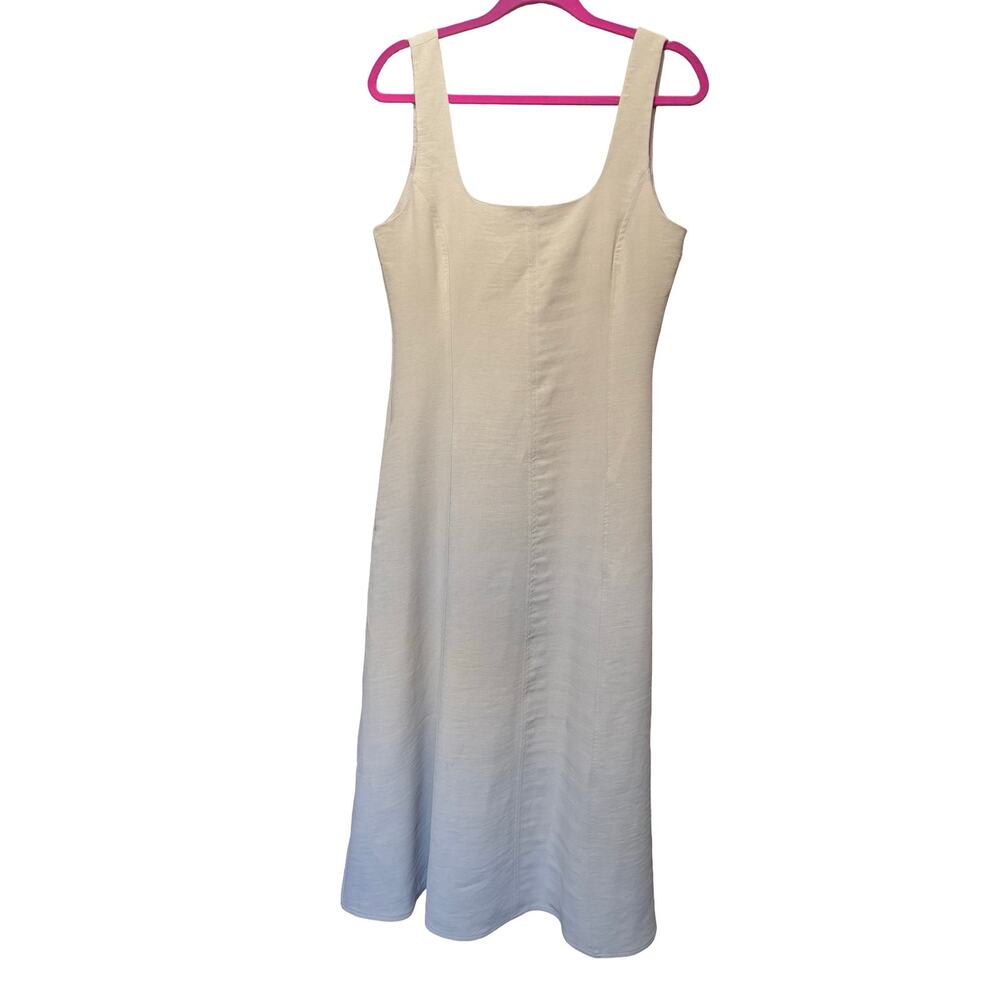 Joie Beige Scoop Neck Midi Dress with Pockets Size 8